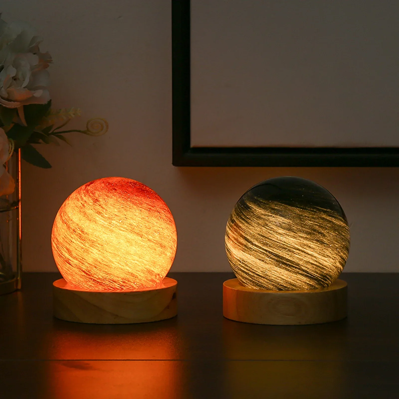 3D Crystal Planets Atmosphere Night Lamp - Image 3