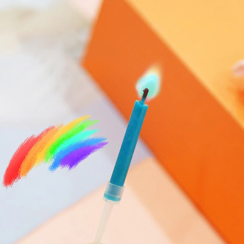 12Pcs Colorful Flame Birthday Candles - Image 3