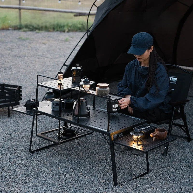 Carbon Steel Folding Multifunctional Easy Camping Table - Image 2
