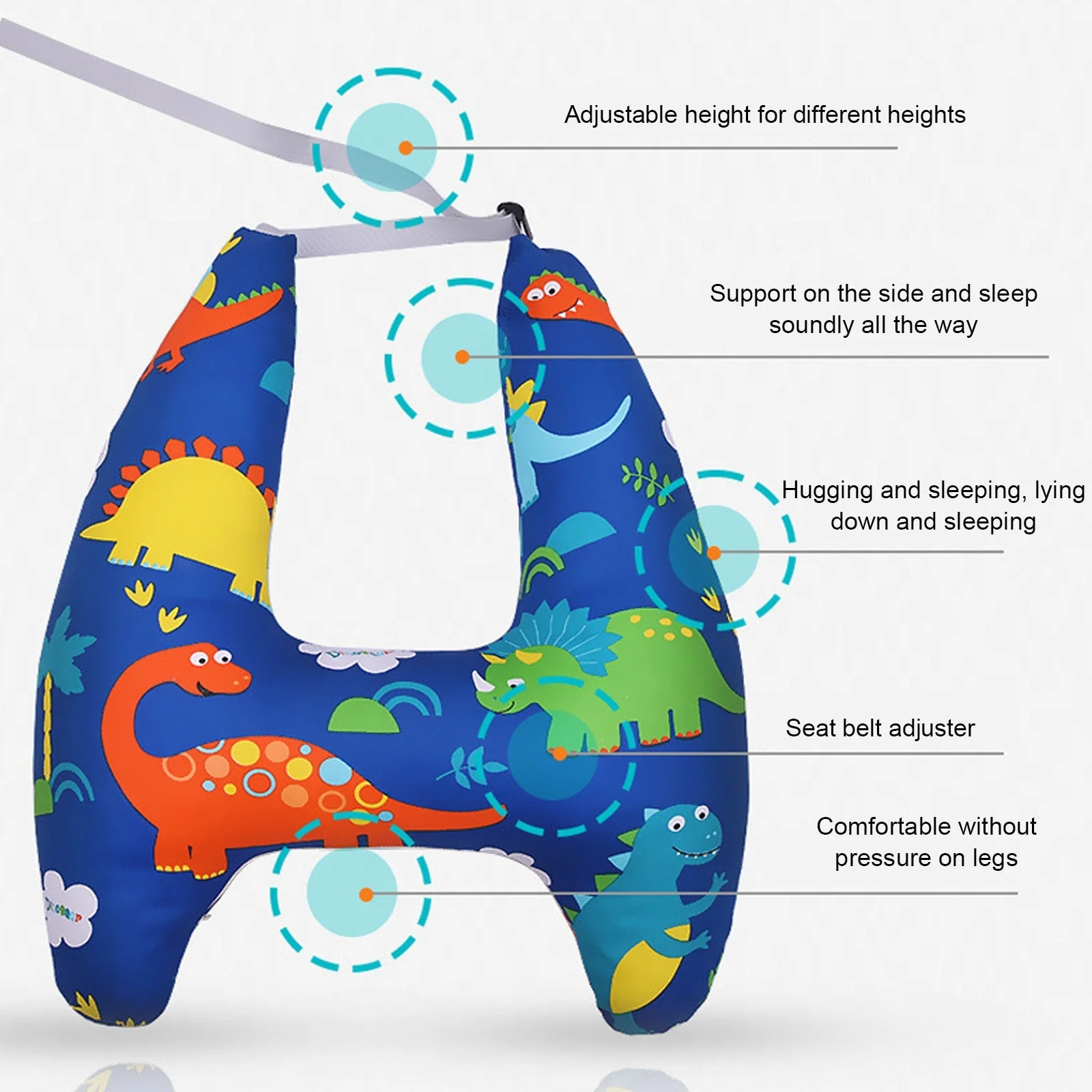 Journey Ready Cartoon Children Travel Pillow - Image 3