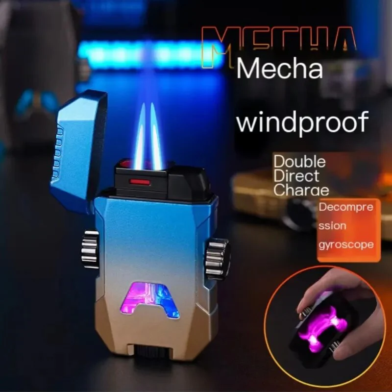 Windproof Double Jet Flame Luminous Lighter - Image 2