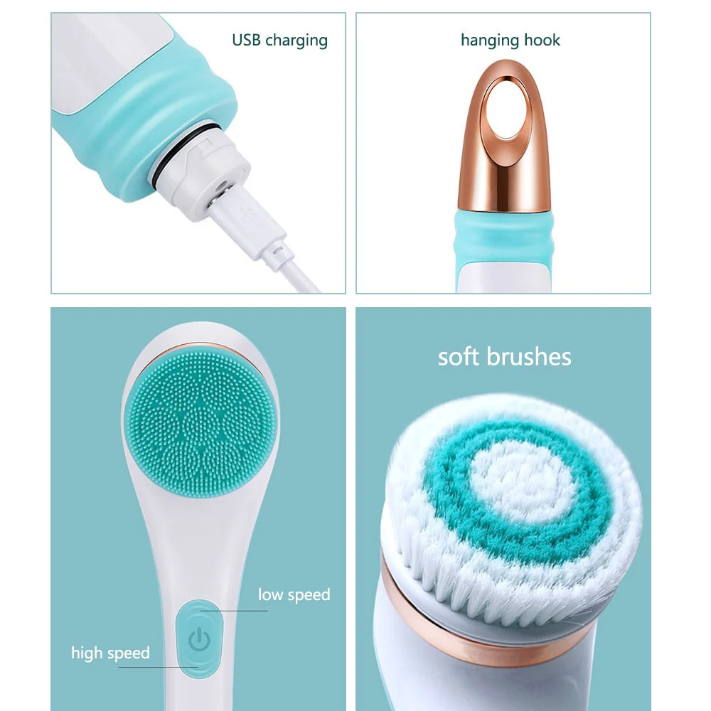 Rotating Electric Silicone Massager Bath Brush - Image 3