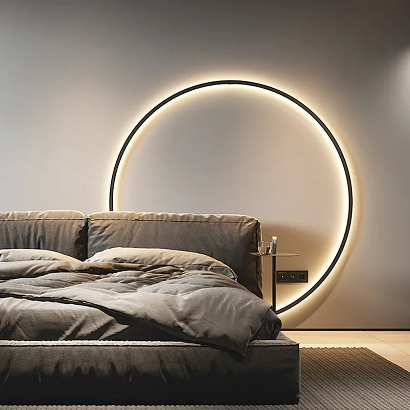 Minimalist LED Circle Background Wall Lamp - Image 1
