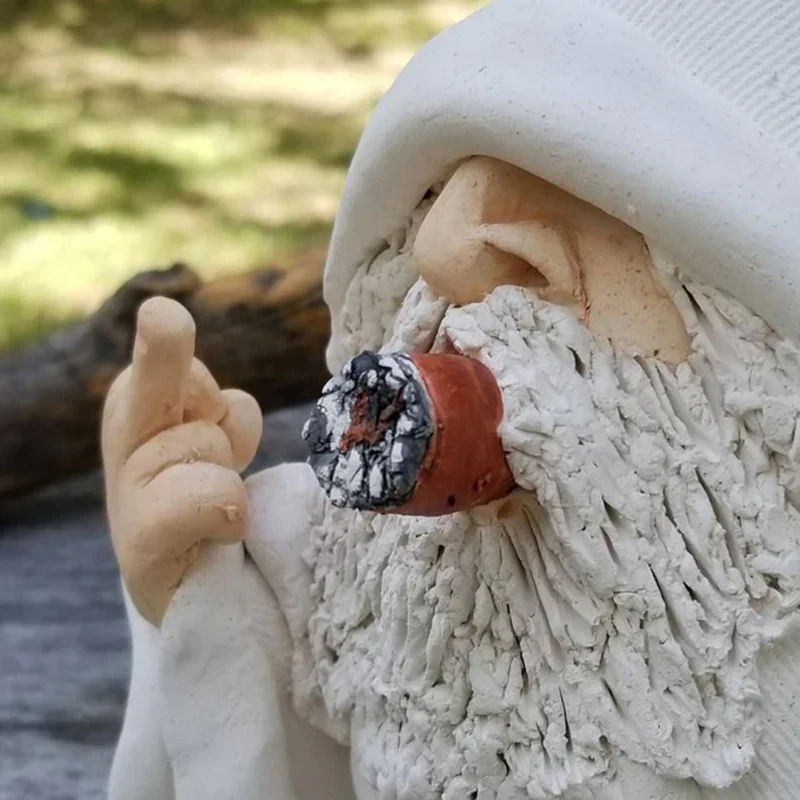 Angry Middle Finger Garden Gnome Decor - Image 2