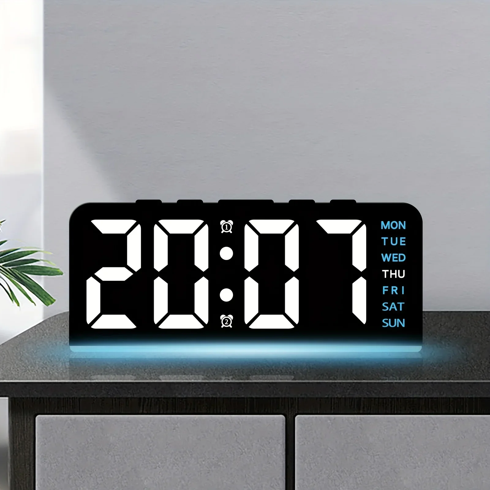 Modern LED All Week Display Night Lamp Alarm Clock - Image 2