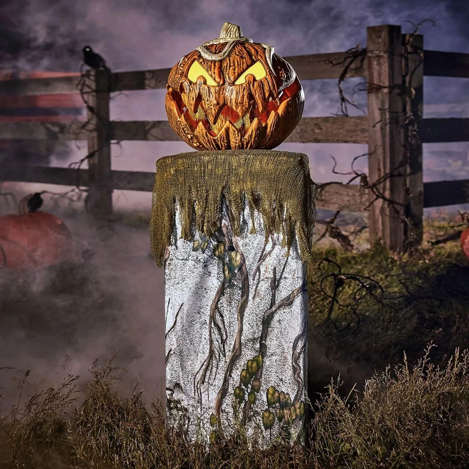 Spooky Pumpkin Voice Activated Halloween Decor - Image 2