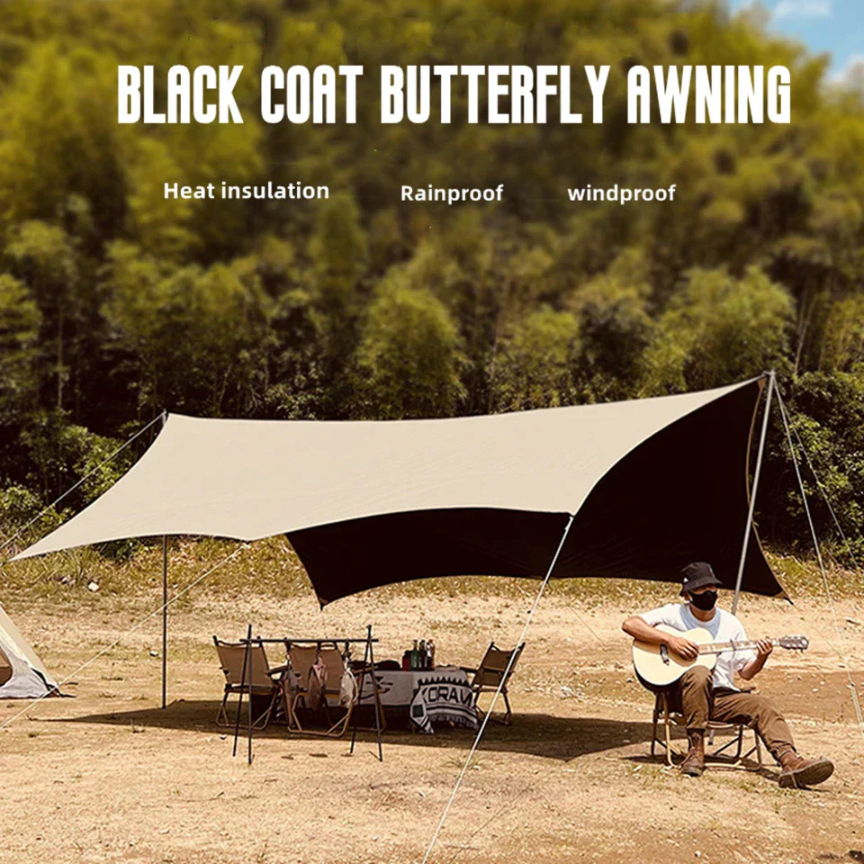 Large Butterfly Ultralight Rainproof Camping Tarps Shelter - Image 2