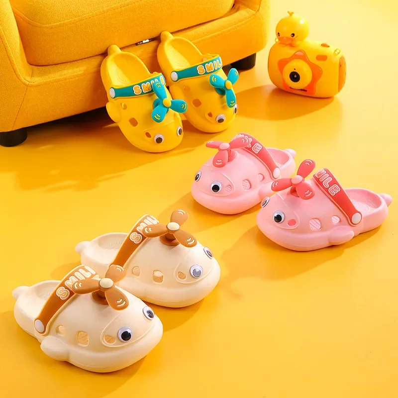 Cute Helicopter Kids Soft Slippers - Image 3