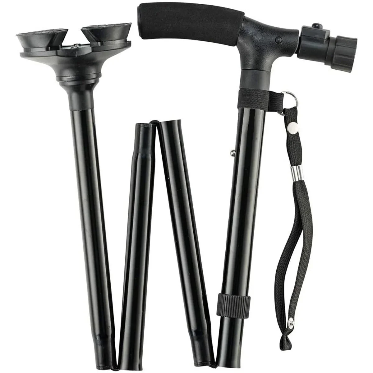 Stable Adjustable LED Light Anti-slip Walking Stick - Image 3