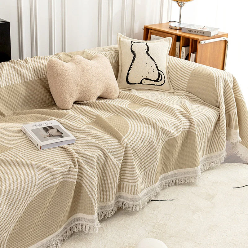 Nordic Style Comfy Soft Knitted Sofa Cover Blanket - Image 2