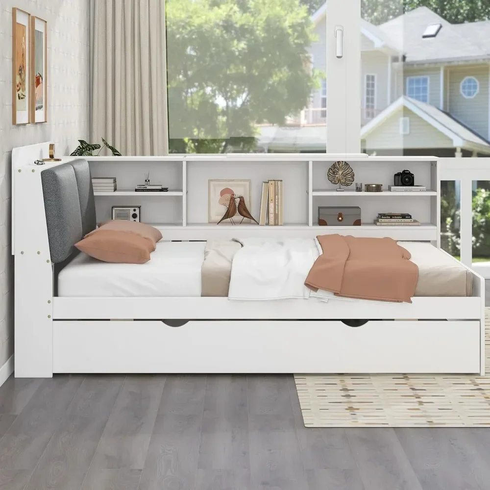 Modular Hidden Storage Drawers Modern Bed - Image 2
