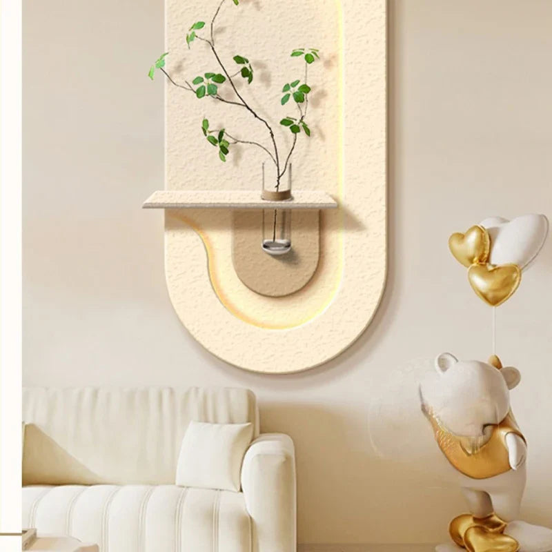Entrance Decoration Green Plant Wall Vase Lamp - Image 3