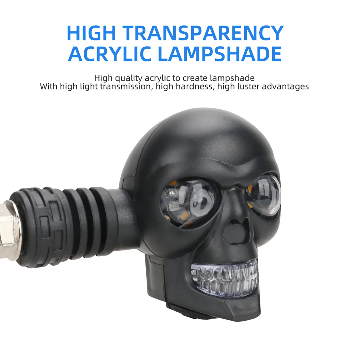 Scary Skull LED Motorcycle Signal Indicator Light - Image 2