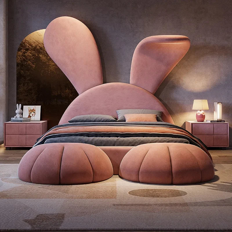 Fancy Pink Rabbit Modern Bed - Image 2