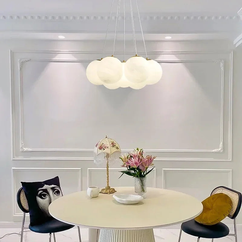 Luminous Sphere Glass French Style Chandelier Lamp - Image 2