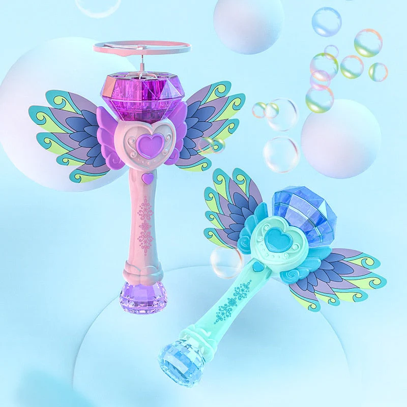 Flying Magic Heart Bubble Maker Toy - Image 1