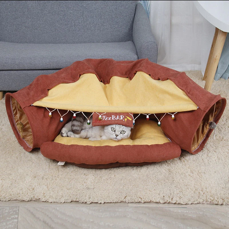 Pet Crawl Foldable Bed Tunnel Toy House - Image 3