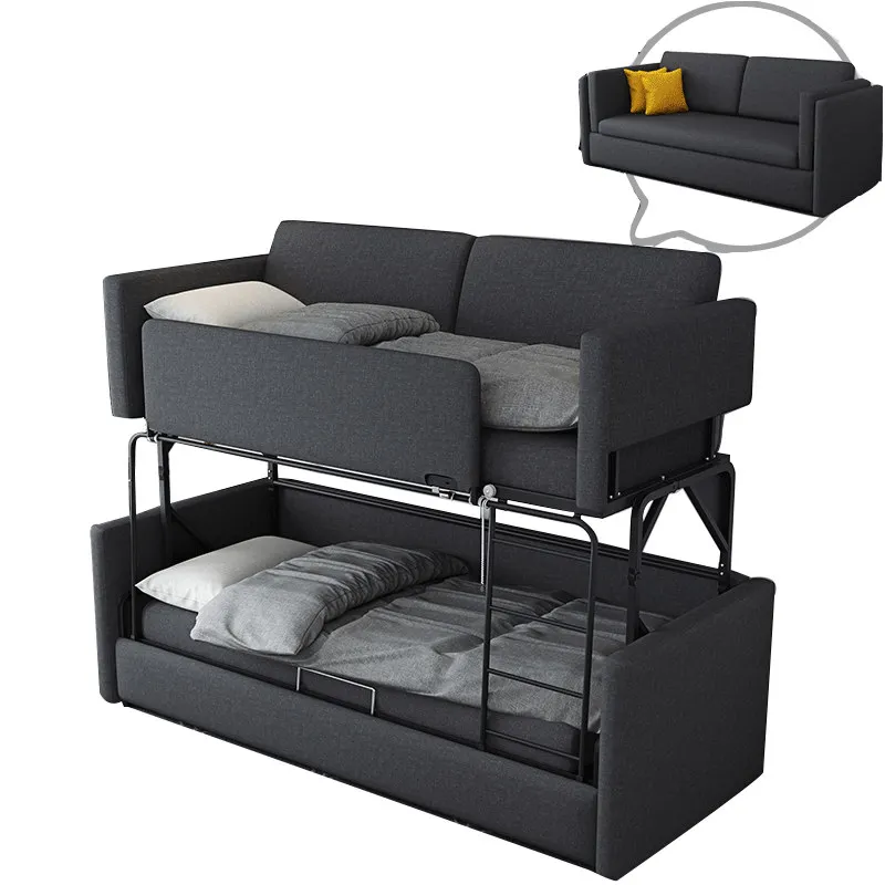 Modern Space Sleeper Saving Foldable Bunk Bed Sofa - Image 2