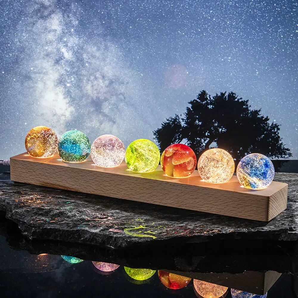 Colorful Luminous Galaxy Crystal Table Set - Image 2