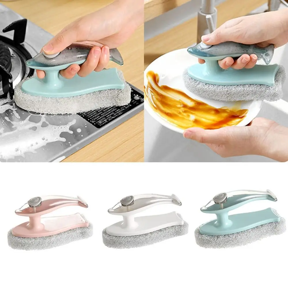 Soap Dispenser Dolphin-Shaped Kitchen Brush - Image 3