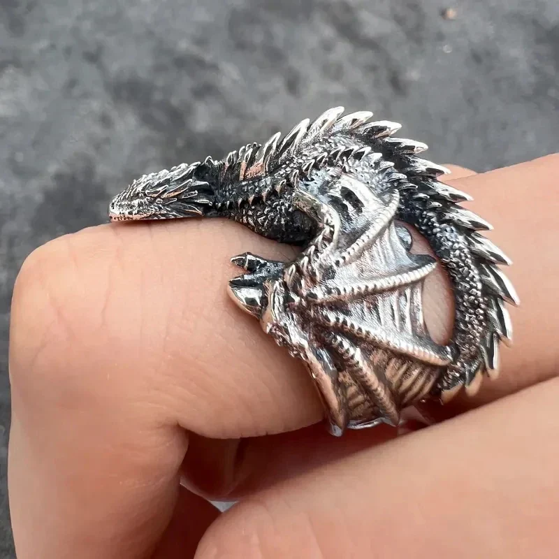 Majestic Dragon Wing Open Ring - Image 2