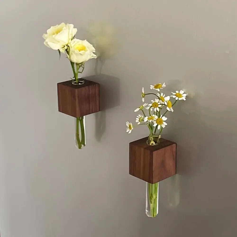 Wooden Magnetic Flower Tube Vase - Image 2