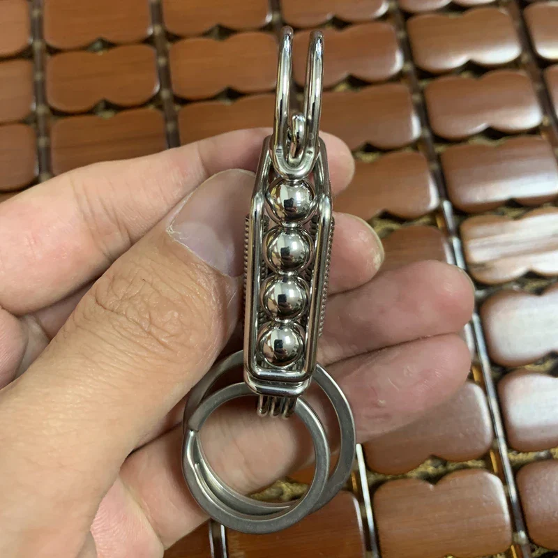 Iron Weave Stainless Matte-Finish Keychain - Image 3