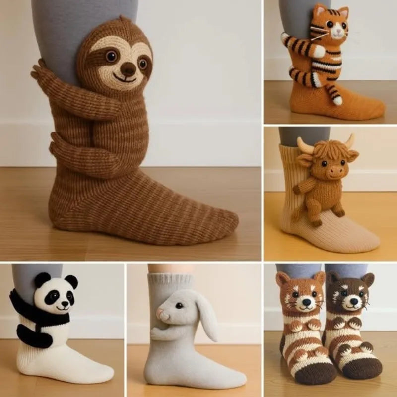 Animal Crew Plush Cozy Socks - Image 2