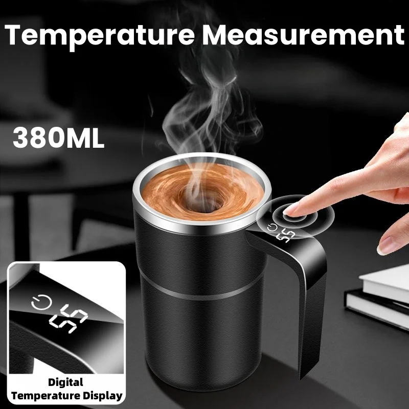 Digital Temperature Display Self Stirring Coffee Mug - Image 2