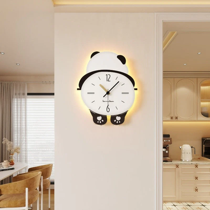 Shy Panda Creative Wall-Hanging Clock - Image 2