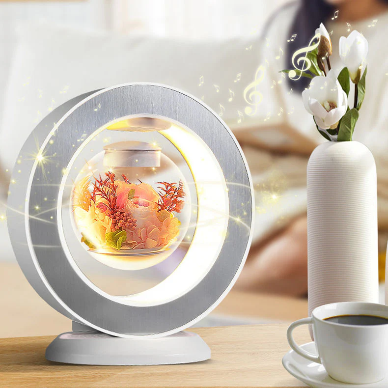 Magnetic Love Forever Levitating Flower Lamp - Image 1