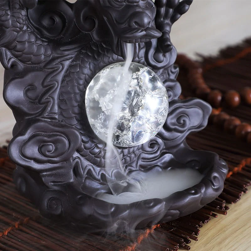 Mystic Dragon Lucky Clay Waterfall Burner - Image 3