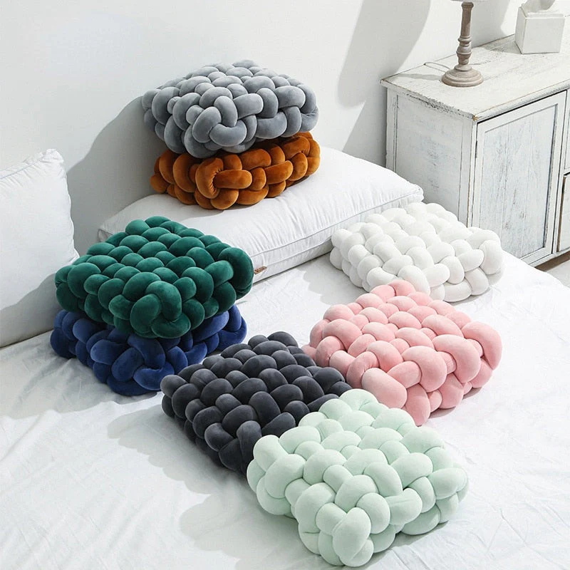 Knotted Ball Decorative Pillow - Image 1