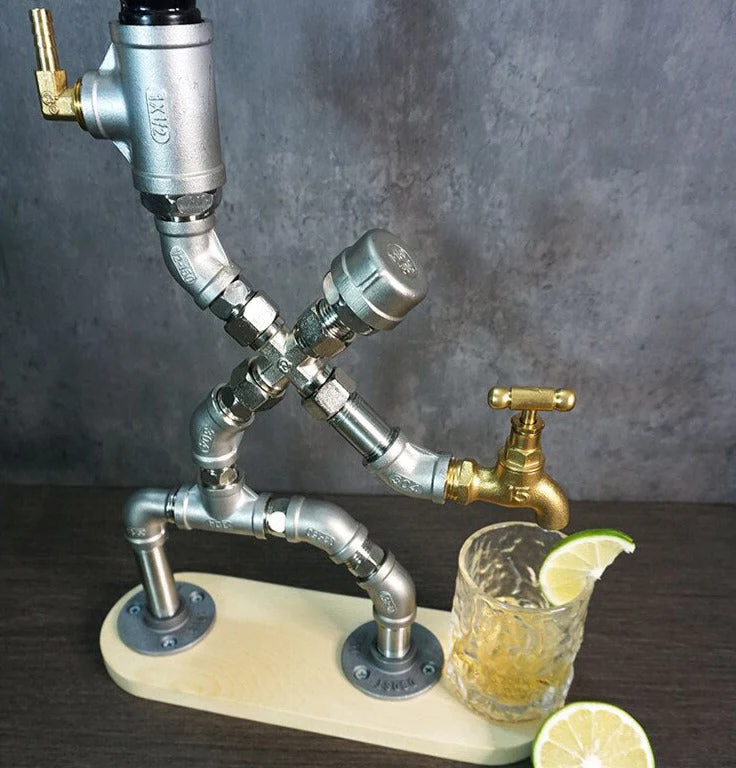 Vintage Human Industrial Pipe Drink Dispenser - Image 2
