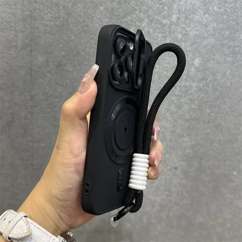 Magnetic Soft Wrist Bracket Lens Cover iPhone Case - Image 2