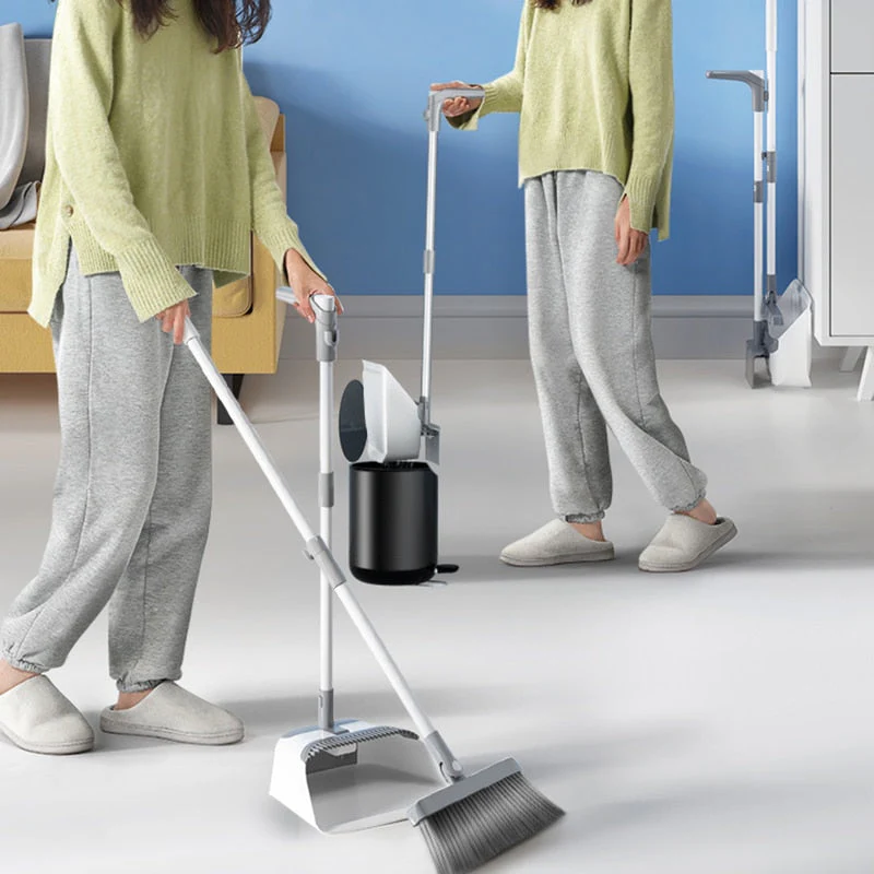 Creative Self-Cleaning Foldable Dustpan Broom - Image 2