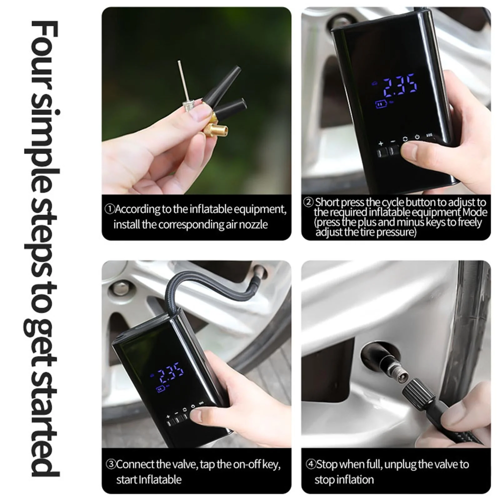 Mini LED Display Road Buddy  Air Compressor - Image 3