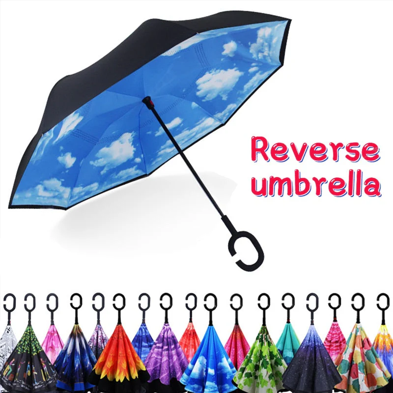 Rain Defense Folding Inverted Umbrella - Image 2