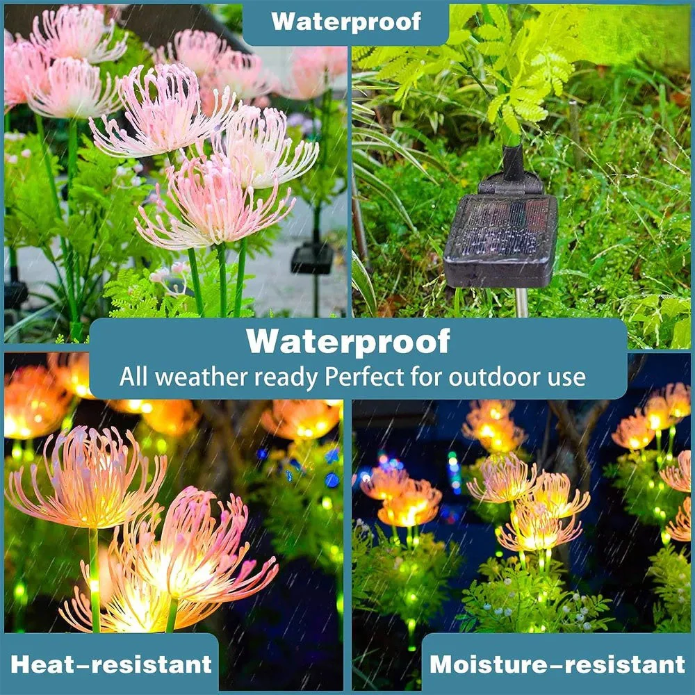 Soft Pink Glow Solar LED Flower Garden Light - Image 3