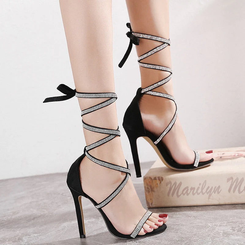 Sparkling Crystal High Heels Women Shoes - Image 2