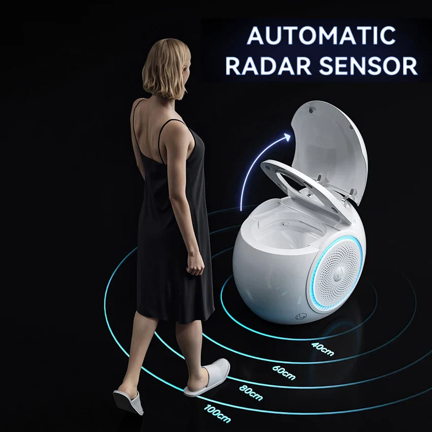 Automatic Radar Sensor Built-in Speaker Smart Egg-Shaped Toilet - Image 2