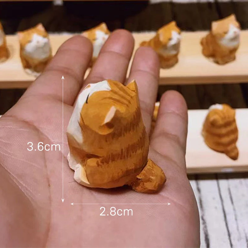 Handmade Wooden Cute Pet Figurines - Image 2