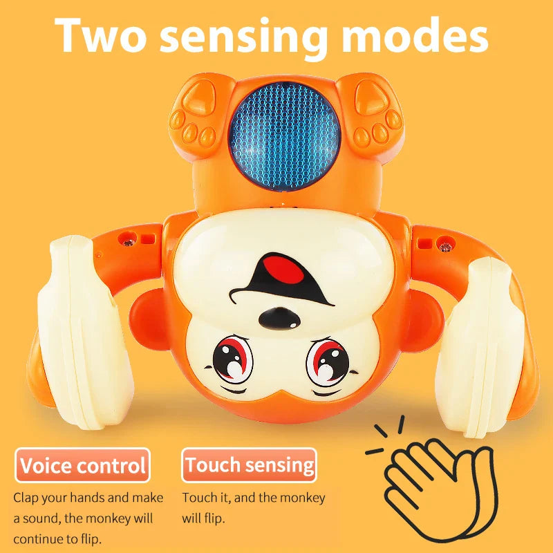 Interactive Monkey Rolling Light-Up Musical Toy - Image 2