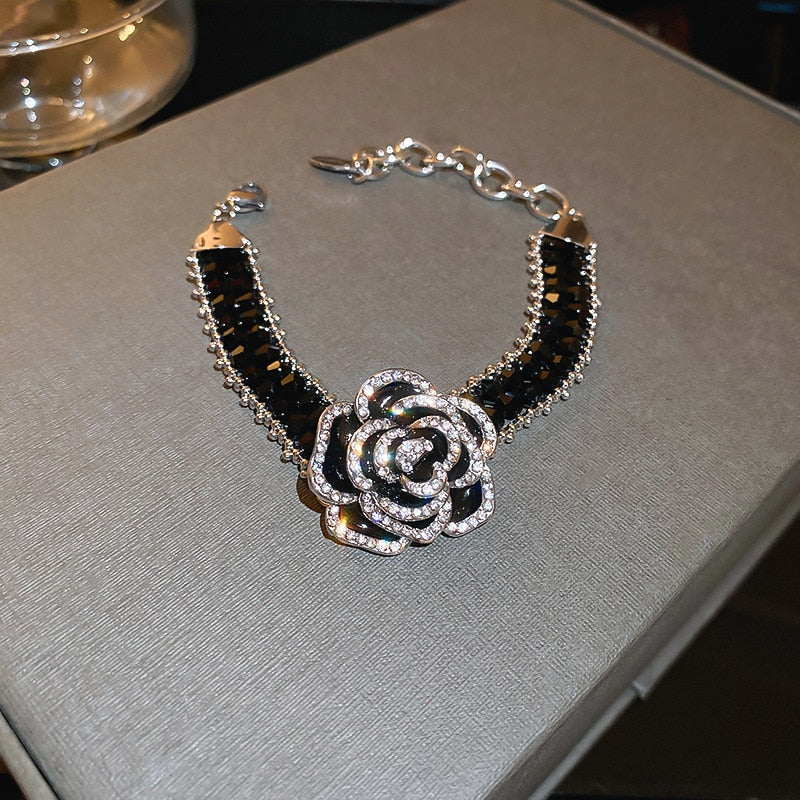 Gothic Rose Handmade Crystal Necklace - Image 3