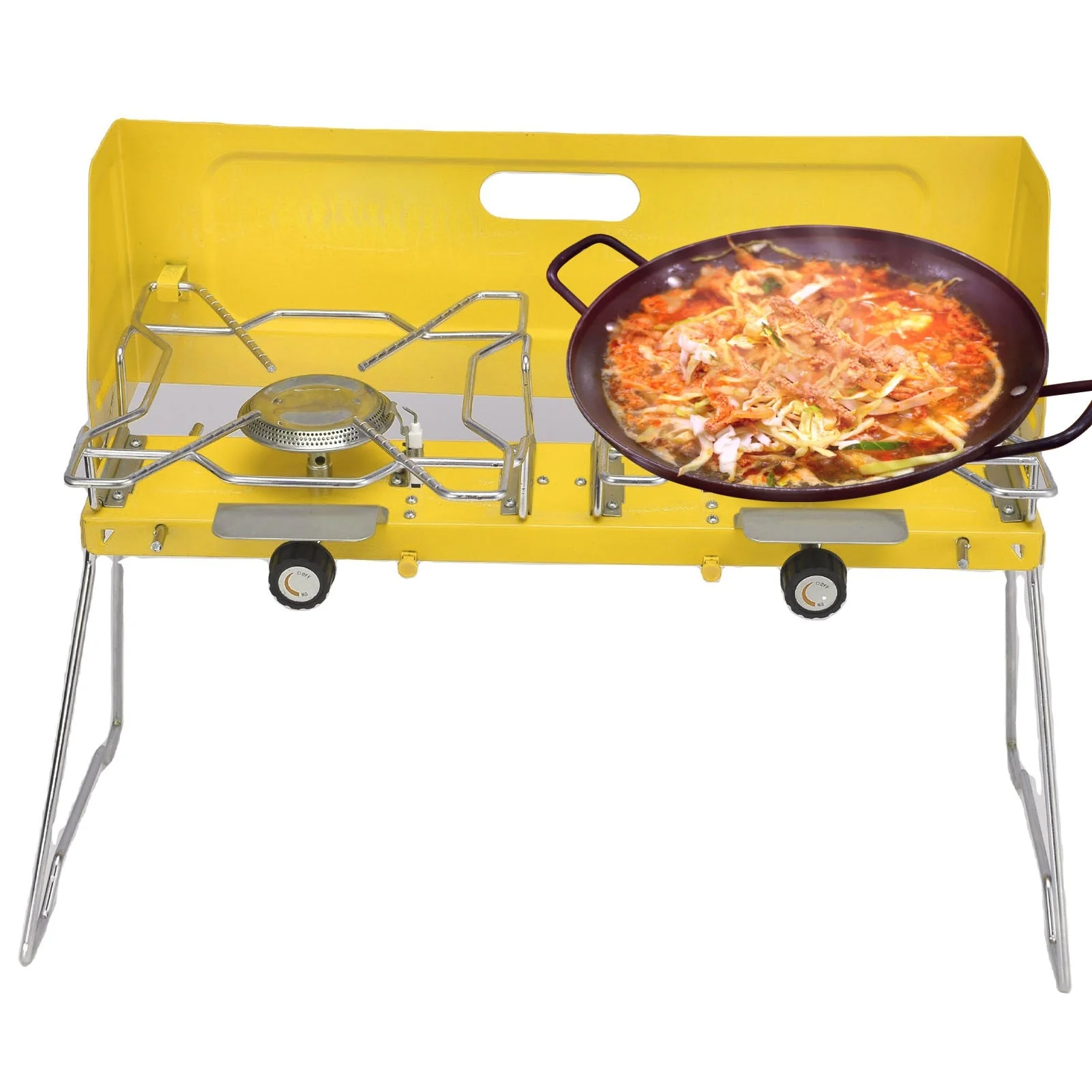 Foldable Portable Camping Double Burner Gas Stove - Image 3