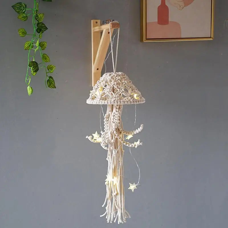 Artistic Jellyfish Dream Catcher Handmade Lamp - Image 1