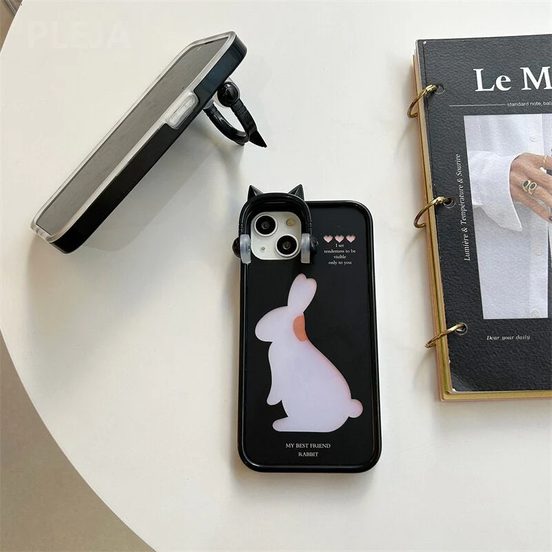 Fuzzy Bunny iPhone Cover Case - Image 3