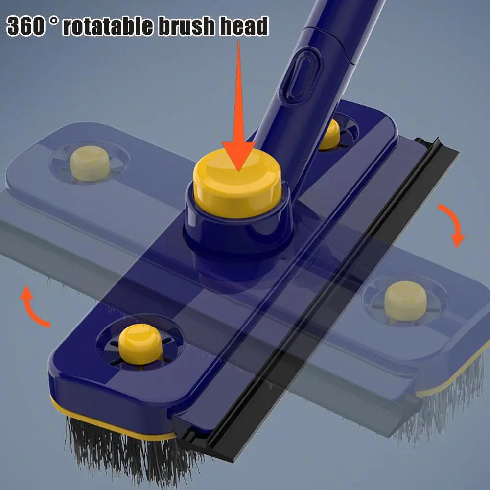 2in1 V-Shaped Long Handle Floor Scrub Edge Cleaner Brush - Image 2