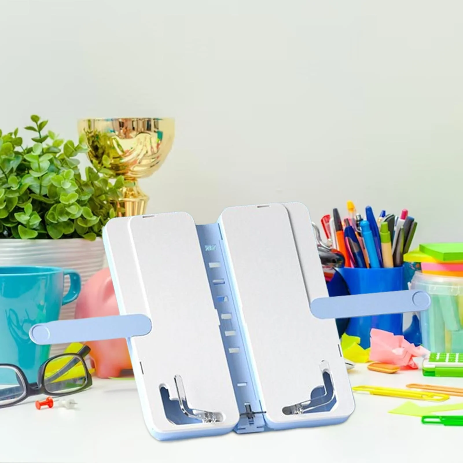 Study Now Multifunctional Foldable Book Stand Pencil Case - Image 2