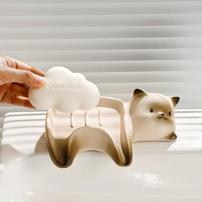 Lazy Cat Ceramic Soap Holder - Image 3
